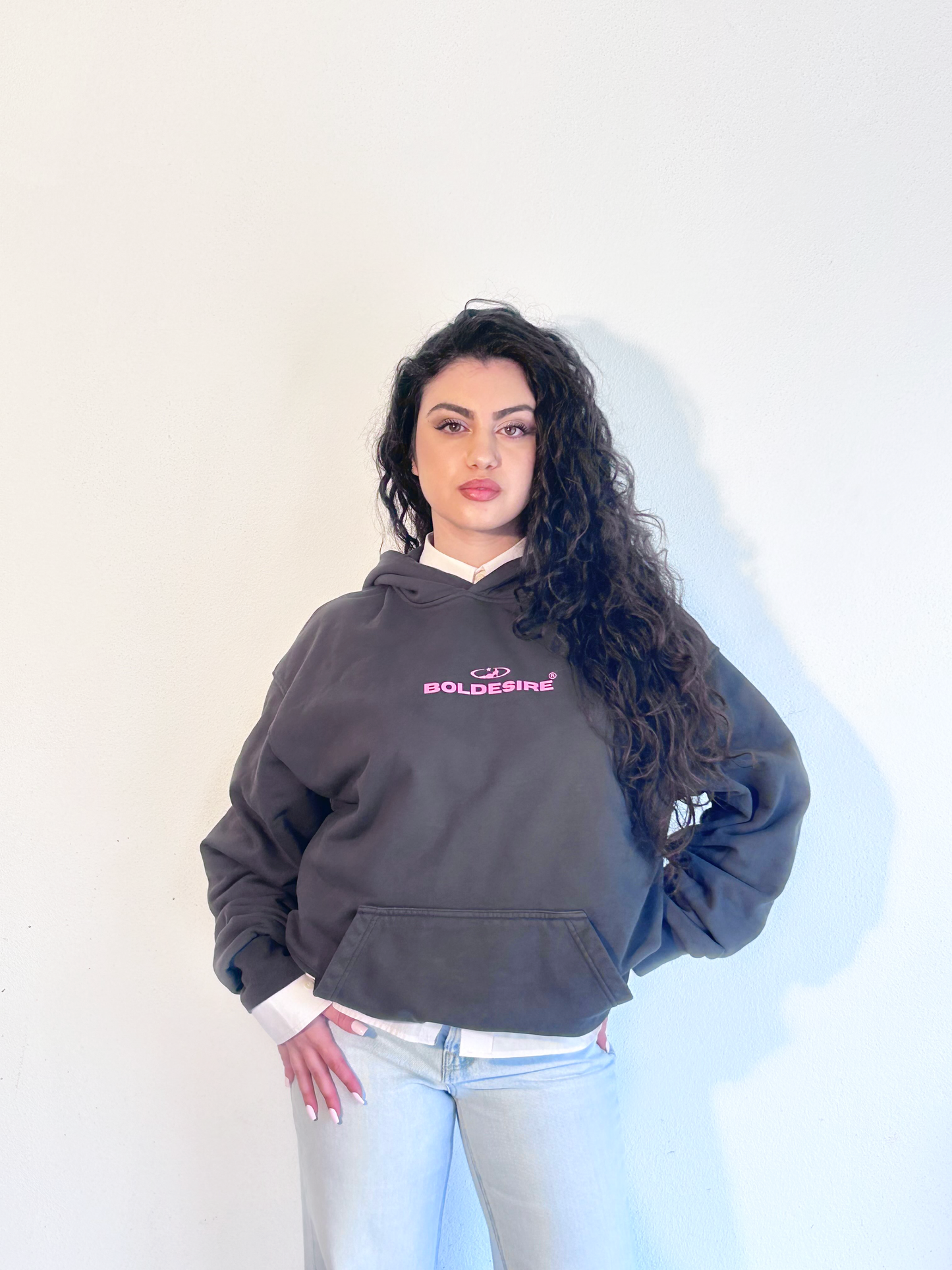 Pink Dreams Grey Hoodie